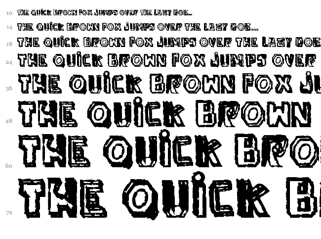 Anti Folk font waterfall